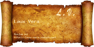 Laux Vera névjegykártya